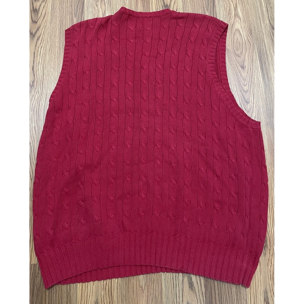 Polo Ralph Lauren Sweater Vest Mens XL Cable Knit Golf Crest V Neck - Picture 11 of 11